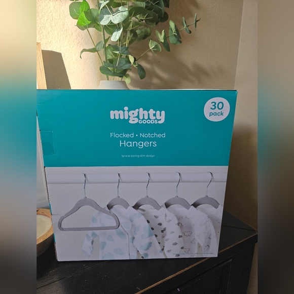 Gray Velvet Closet Kids Hangers Space-Saving Design - Picture 2 of 3